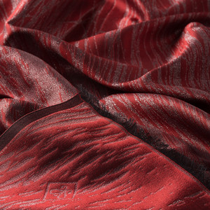 Ottoman Red Lurex Silk Scarf - Thumbnail