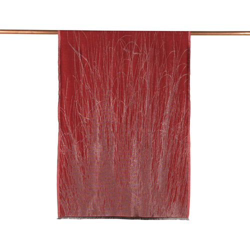 Ottoman Red Lurex Silk Scarf