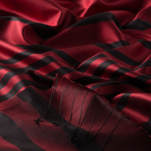 Ottoman Red Meridian Striped Silk Scarf