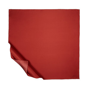 Ottoman Red Plain Silk Twill Scarf - Thumbnail