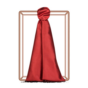 Ottoman Red Reversible Silk Scarf - Thumbnail