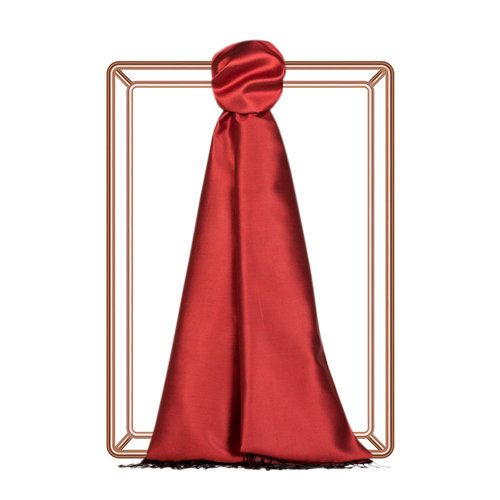 Ottoman Red Reversible Silk Scarf
