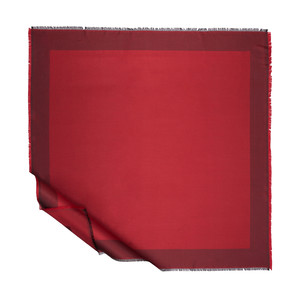 Ottoman Red Reversible Silk Scarf - Thumbnail