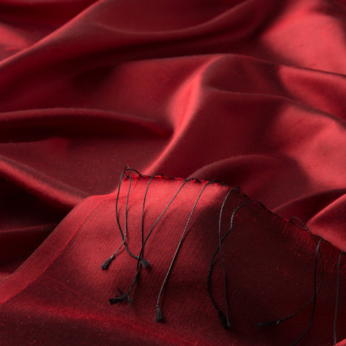 Ottoman Red Shantung Silk Scarf