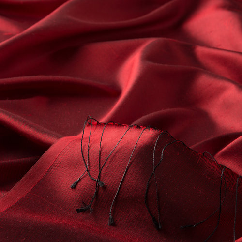 Ottoman Red Shantung Silk Scarf