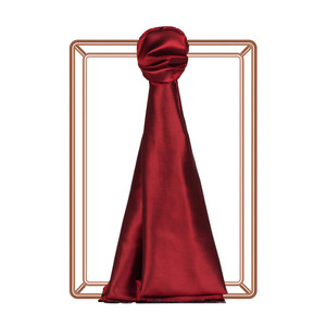 Ottoman Red Shantung Silk Scarf - Thumbnail