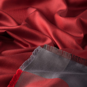 Ottoman Red Silk Twill Scarf - Thumbnail