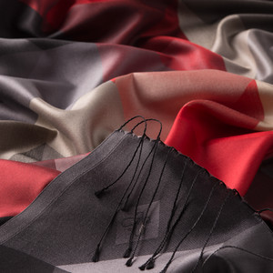 Parcel Print Silk Scarf Model 01 - Thumbnail