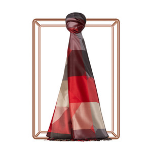 Parcel Print Silk Scarf Model 01 - Thumbnail