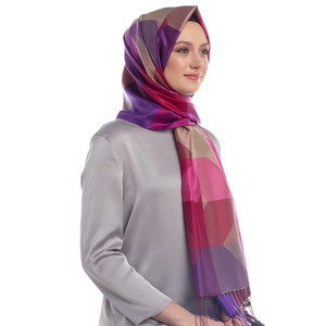 Parcel Print Silk Scarf Model 02 - Thumbnail