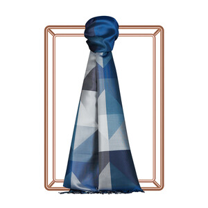 Parcel Print Silk Scarf Model 03 - Thumbnail