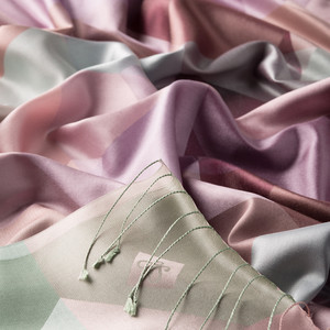 Parcel Print Silk Scarf Model 04 - Thumbnail