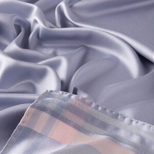 ipekevi - Pastel Blue Frame Silk Scarf (1)