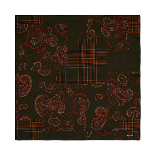 منديل حرير تصميم رقع موديل 07