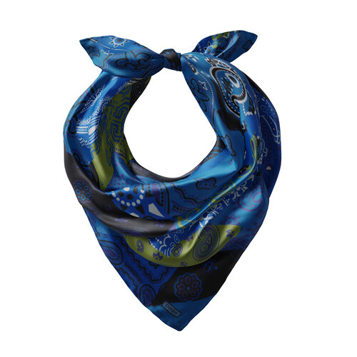 Patchwork Desenli İpek Mendil Model 16