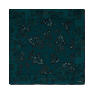 Patchwork Pattern Silk Pocket Square Model 11 - Thumbnail