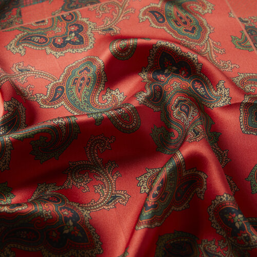 Patchwork Pattern Silk Pocket Square Model 13