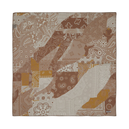 Patchwork Pattern Silk Pocket Square Model 14