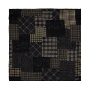 Patchwork Pattern Silk Pocket Square Model 20 - Thumbnail