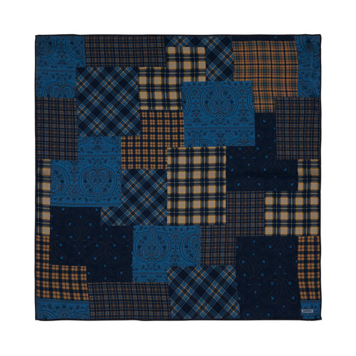 Patchwork Pattern Silk Pocket Square Model 21