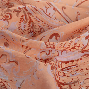 Peach Breeze Print Tencel Scarf - Thumbnail