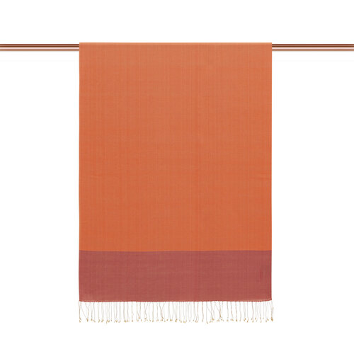 Peach Copper Reversible Silk Scarf