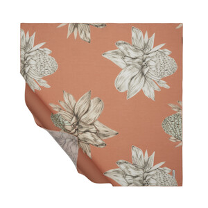 Peach Cream Ginger Flower Cotton Scarf - Thumbnail