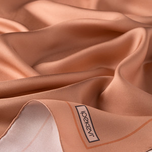 ipekevi - Peach Frame Silk Twill Scarf (1)