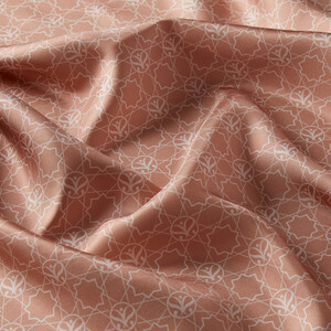 ipekevi - Peach Mini Seljuk Monogram Silk Twill Scarf (1)