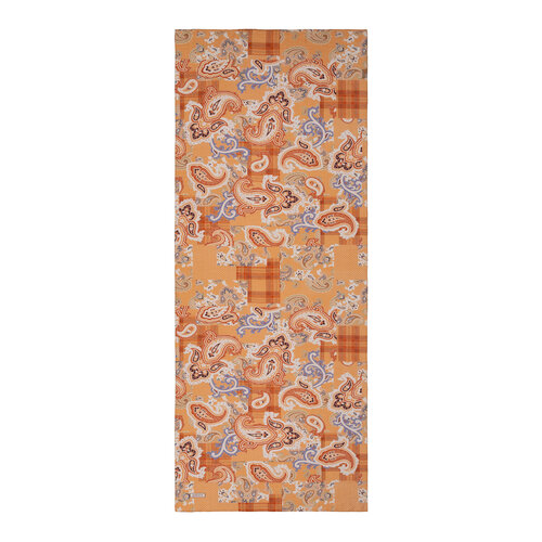 Peach Patchwork Print Tencel Scarf