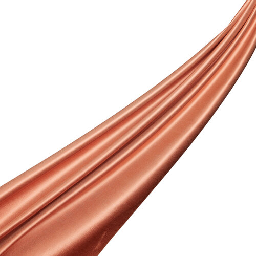 Peach Reversible Silk Neck Scarf