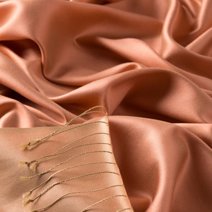 ipekevi - Peach Reversible Silk Scarf (1)