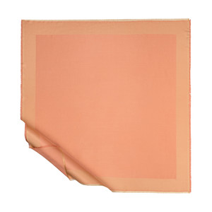 Peach Reversible Silk Scarf - Thumbnail