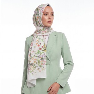 Pearl White Day Dream Cotton Scarf - Thumbnail