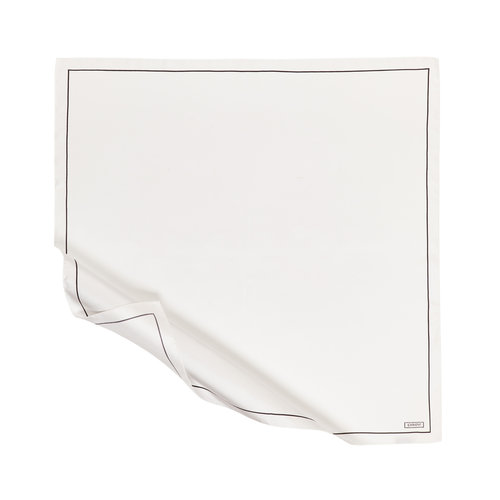 Pearl White Frame Silk Twill Scarf