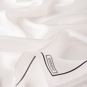 ipekevi - Pearl White Frame Silk Twill Scarf (1)