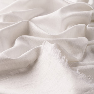 Pearl White Lurex Silk Scarf - Thumbnail