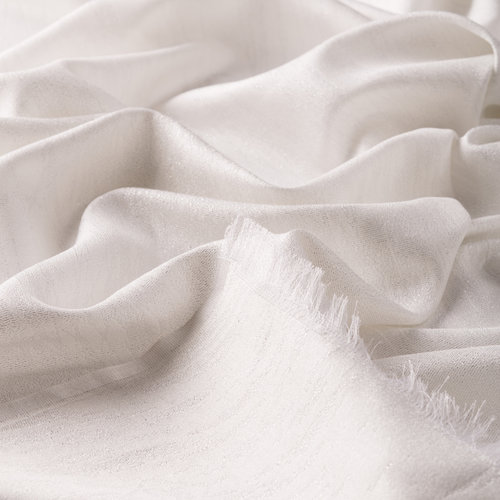 Pearl White Lurex Silk Scarf