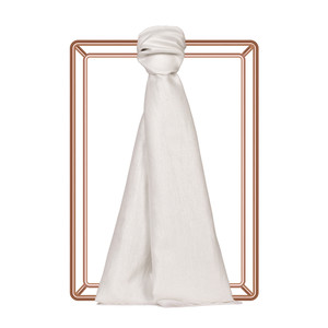 Pearl White Lurex Silk Scarf - Thumbnail