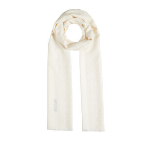 Pearl White Mini Seljuk Monogram Scarf - Thumbnail