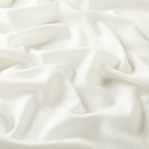Pearl White Plain Cotton Silk Scarf - Thumbnail