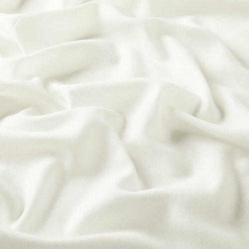 Pearl White Plain Cotton Silk Scarf