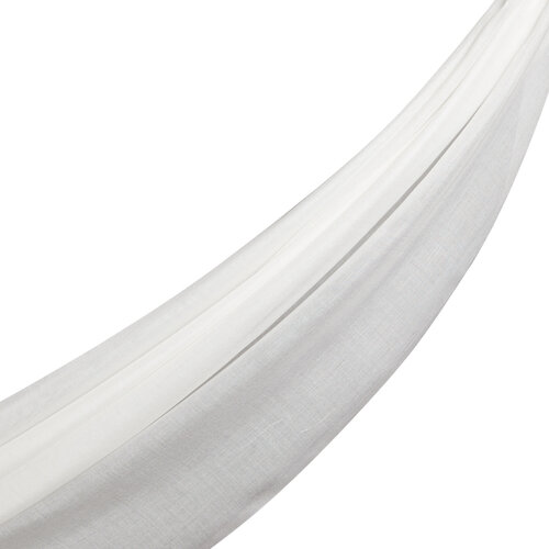 Pearl White Plain Modal Scarf