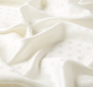 ipekevi - Pearl White Polka Wool Silk Scarf (1)
