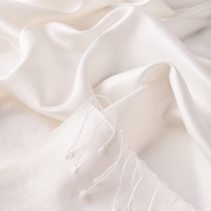 ipekevi - Pearl White Reversible Silk Scarf (1)