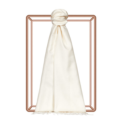 Pearl White Silk Scarf
