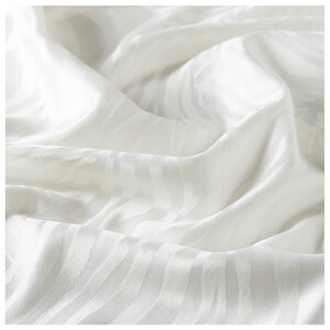 Pearl White Zebra Jacquard Silk Scarf - Thumbnail