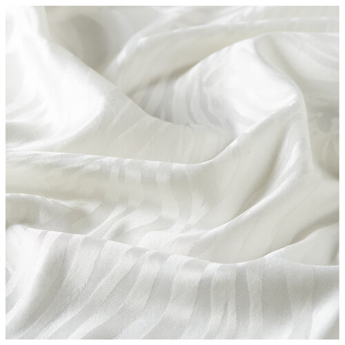 Pearl White Zebra Jacquard Silk Scarf
