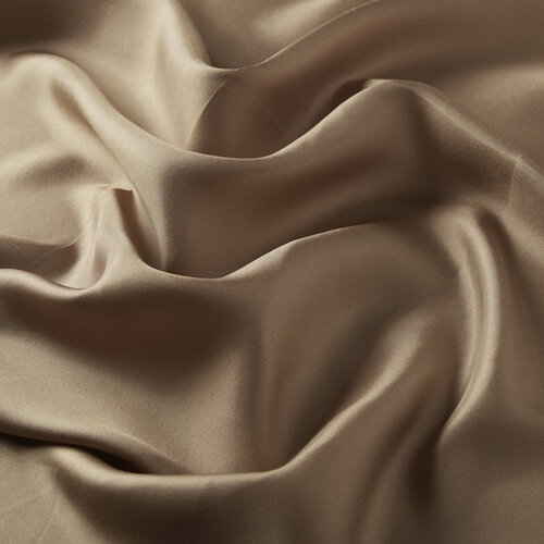 Pecan Plain Silk Twill Scarf