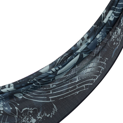 Petrol Blue Rhapsody Print Tencel Scarf